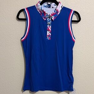 Acegolfs Hype-up Abstract Neck Polo Top UPF50+ Golf Activewear